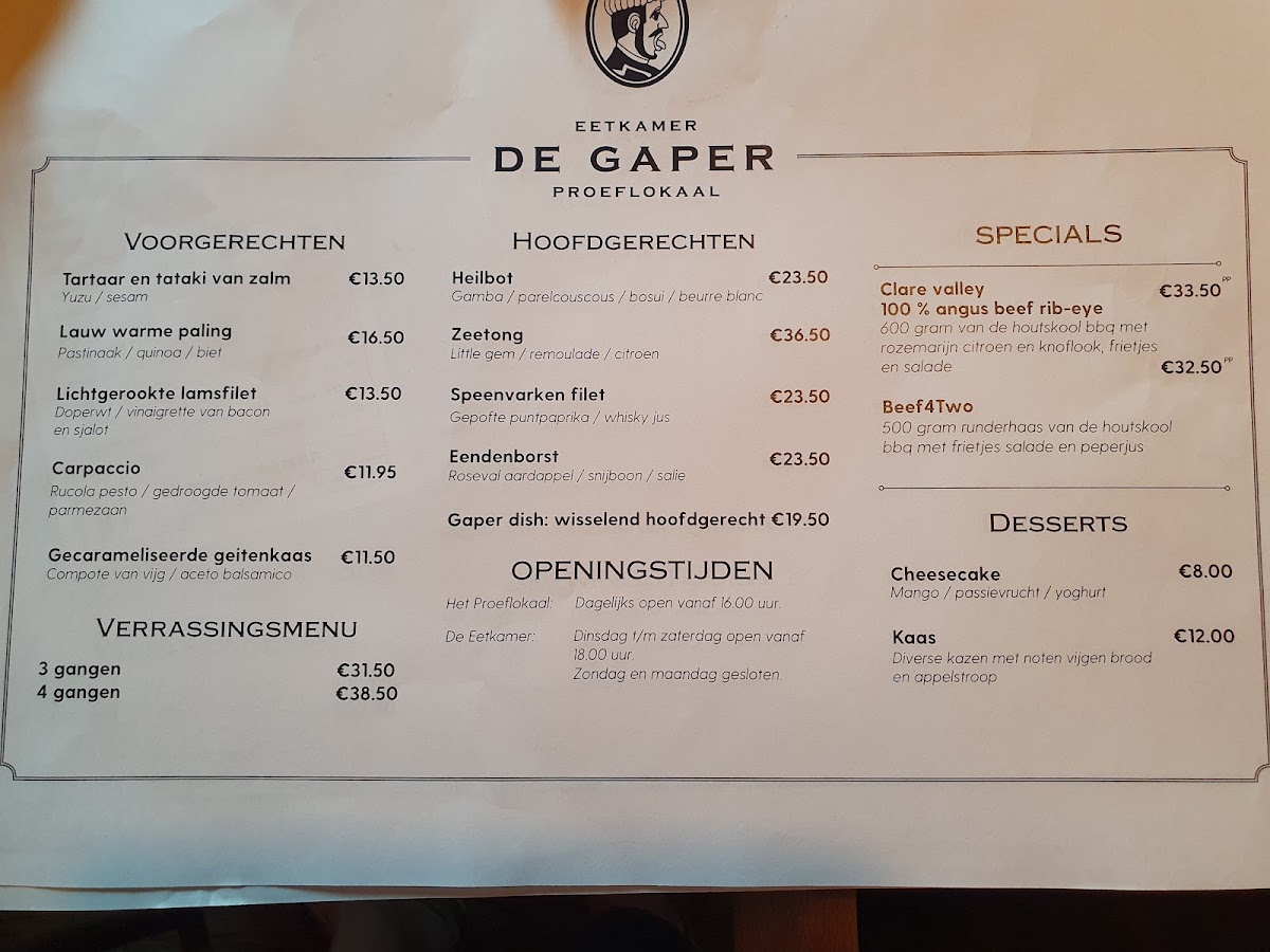 Menu Proeflokaal De Gaper-2